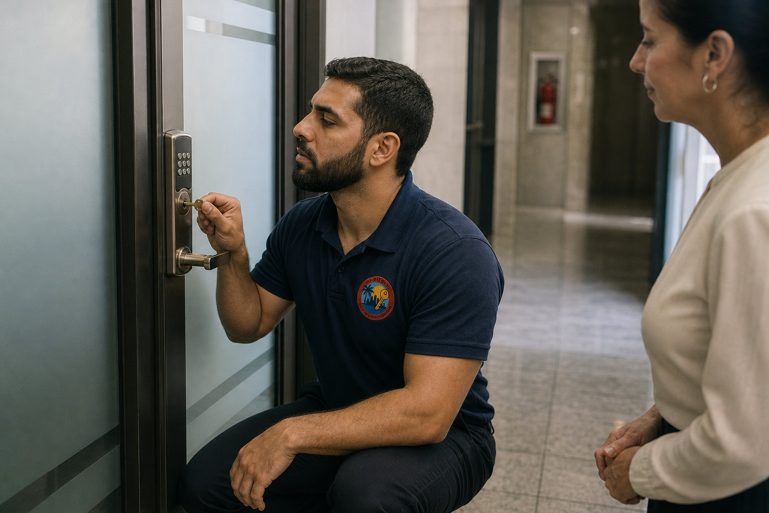 Commercial Locksmith in Miami for Downtown Miami Offices: Can a Battery Powered Keypad Lock Keep an Existing Mechanical Master Key?