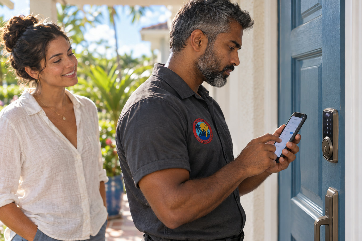 Schlage Encode Plus smart lock in Miami Shores won't connect after a router change: when to call a locksmith in Miami