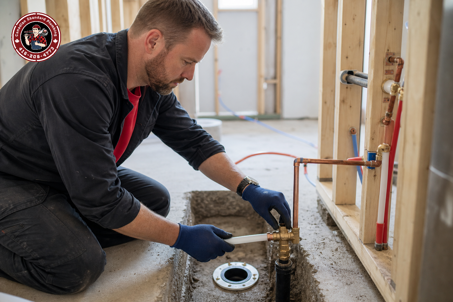 Inside a Full Bathroom Rough-In for a Basement Suite in Aurora: What the Job Actually Involves, Start to Finish